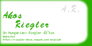 akos riegler business card